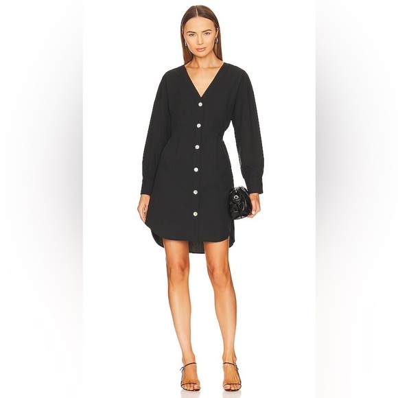 Rails Jaclyn Black Smocked Waist Mini Dress Nwt Size Small